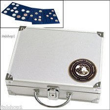 VALIGETTA IN ALLUMINIO PER MONETE CON 6 VASSOI INCLUSI