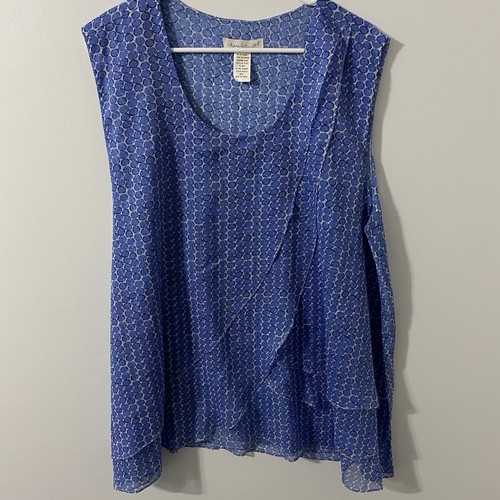 Top vintage keren hart - hart, blu