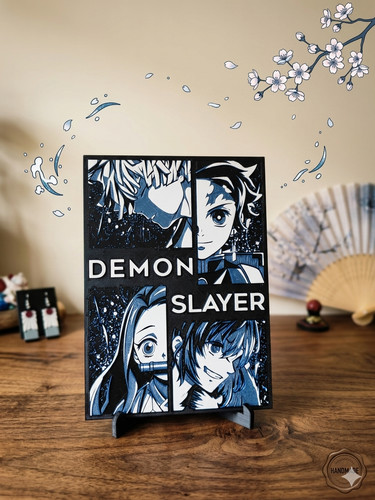 Quadro demon slayer rilievo - demon,