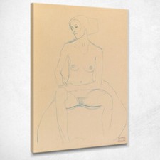 Ragazza Nuda Seduta Di Fronte