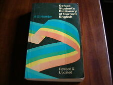Dizionario Inglese Oxford Student's Dictionary of Current English A S Hornby