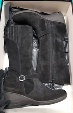 STIVALI DA DONNA CAMOSCIO NERO