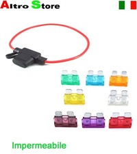 PORTAFUSIBILE IN LINEA STAGNO LAMELLARE LAMA AUTO MOTO IMPERMEABILE MAX 40A 