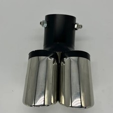 Terminale Scarico Auto Universale Doppio Inox – Marmitta Cromata Sportiva
