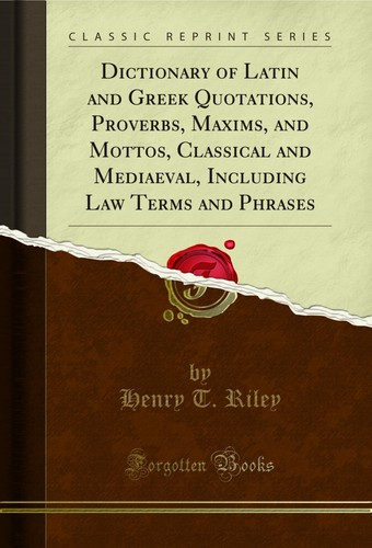 Dictionary latin and greek - latin,