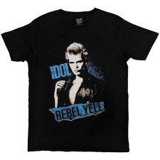 T-shirt Billy Idol Rebel blu