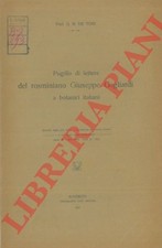 DE TONI G.B. -  Pugillo di lettere del rosminiano Giuseppe Gagliardi a botanici