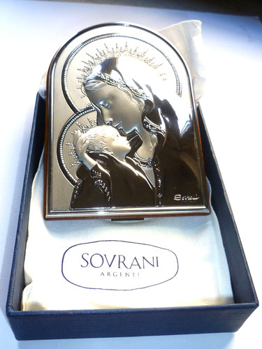 Madonna con bambino argento - madonna,
