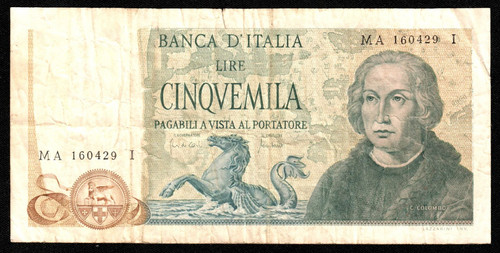 5000 lire colombo - colombo, 2°