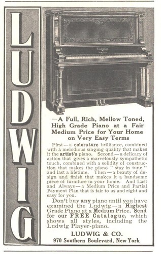 Pianoforte ludwig co 1908 - &,