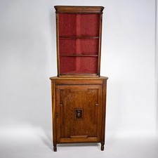 Angoliera antica in legno mobile ad angolo vetrina vetrinetta angolare Cantonale