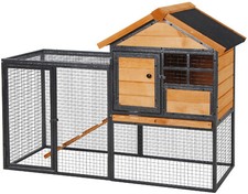 Gabbia per Conigli con Casetta Rampa e Area Aperta 122x63x92cm AllMyPets