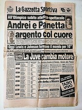 GAZZETTA DELLO SPORT 30 AGOSTO 1987 ATLETICA MONDIALI DI ROMA ANDREI PANATTA
