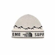 Supreme x The North Face Fold TNF Beanie White (FW 18)