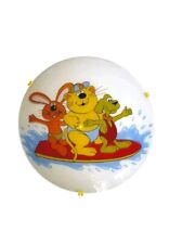 Plafoniera in vetro tonda con