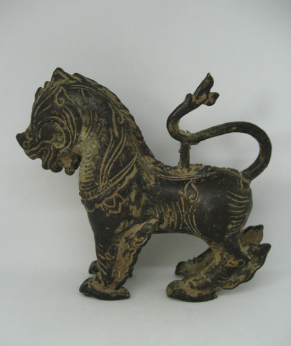 Antica statua bronzo cane - statua,