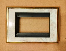 PLACCA 3 posti 4713 BIANCA e ORO CAL USATA PERFETTA BTICINO LIVING CLASSIC