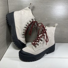 JEFFREY CAMPBELL B2School Tan Suede Platform High-Top Sneakers 9