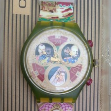 Swatch Chronograph SCG107 Russian Treasury 1995 Vintage Raro Quarzo NOS con documenti