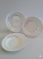 Servizio Piatti APULUM NUOVO 36 Pz 12 Persone LUSSO Bordo ORO Fiori Porcellana