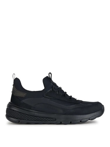 Geox sneakers nera con inserti - geox,
