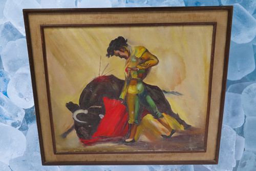 Antico dipinto ritratto torero - dipinto,