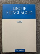 Lingue e linguaggio, n. 1/2002, il Mulino.