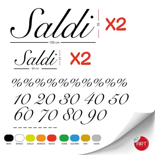 Vetrofanie saldi vetrine