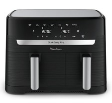 Moulinex Dual Easy Fry, Friggitrice ad Aria con Doppio Cestello XL, 8.3 L/2.2Kg,
