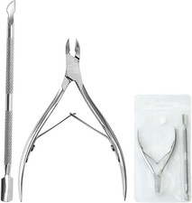 2 Tagliacuticole in Acciaio Inossidabile Con Spingi Cuticole Durevole Kit Di Str