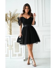 Vestito corto nero - In tulle