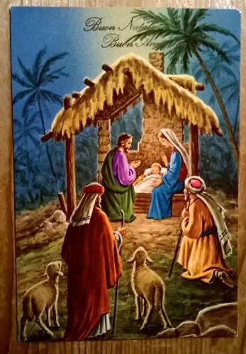 Cartolina natale vintage - cartolina,