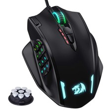 Redragon M908 IMPACT RGB LED MMO Mouse Laser Wired Gaming Mouse con 12,400DPI, a