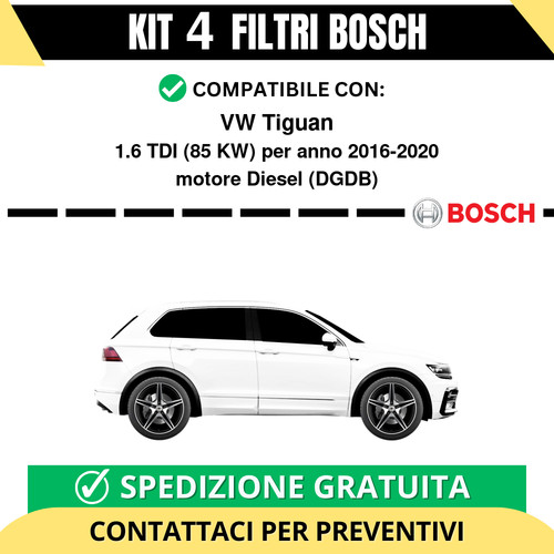 Kit bosch filtri tagliando - kit,