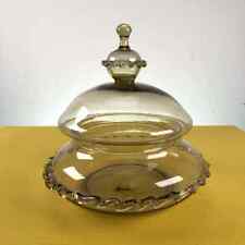 vaso contenitore vintage in vetro lavorato a mano