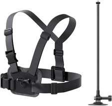 Kit Neve, Supporto Adesivo per Casco, Fascia Pettorale, Asta Di Estensione