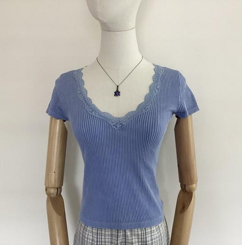 Crop top stradivarius blu - top,