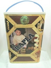 VINTAGE 1988 KAPLA Costruzione Scultura Blocco Legno Set con Scatola 226 Pezzi Blocco 