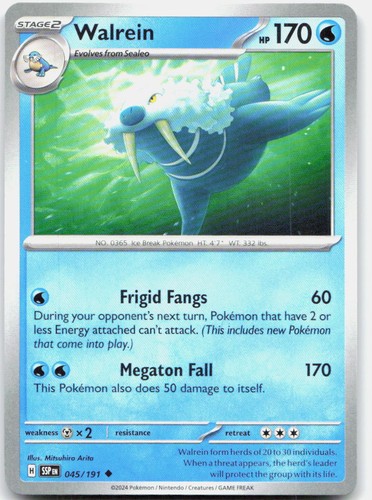 Walrein 045 191 pokemon - walrein, 045/191