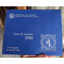 ITALIA DIVISIONALE 1980 FIOR DI CONIO 11 VALORI UNC FOLDE SEZIONE ZECCA