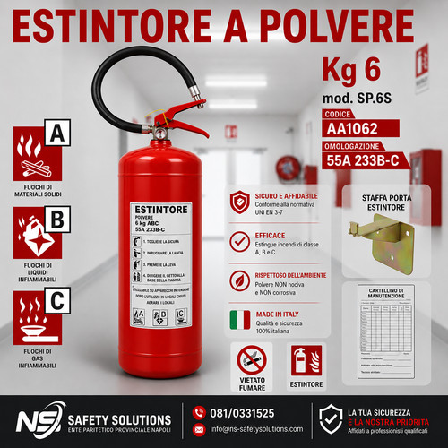 Estintore polvere anno - 6,