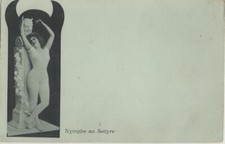 Nudo artistico - Ninfa e Satiro - bella erotica originale   -ne140