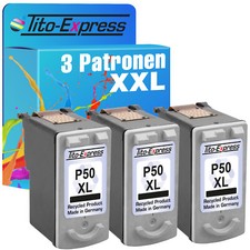 3 cartucce XL nero per Canon PG-50 IP 2200 MP 150 MP 160 MP 170 MP 460 MX 300