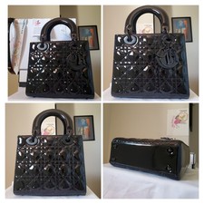 $6700 Lady Dior Black Patent
