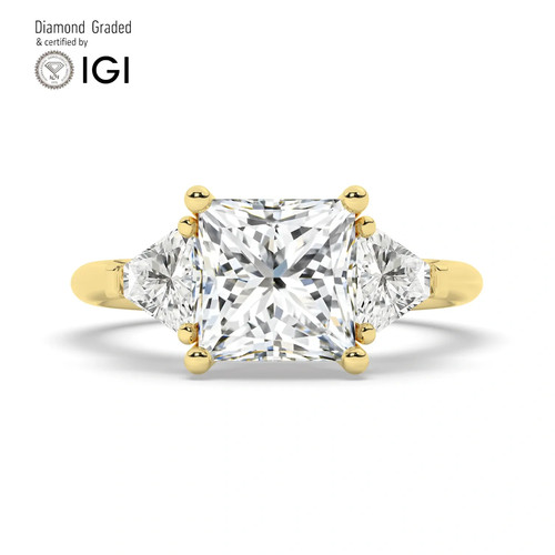 Princess diamond trilogy ring - princess,