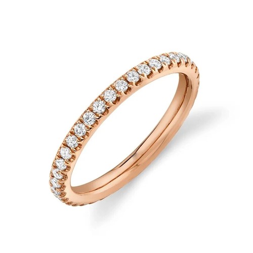 14k oro rosa diamante - rosa,