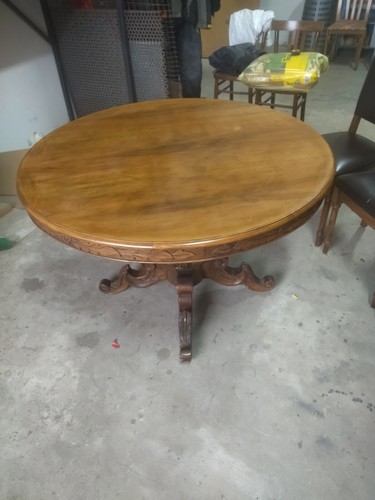Antiquariato tavolo con sedie - tavolo,