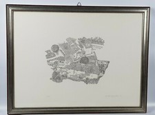 FRANCHINA TRESOLDI LITOGRAFIA LODI INCISIONE opera Grafica QUADRO CON CORNICE 