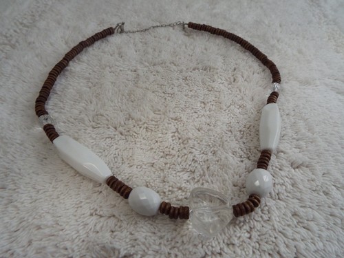 Collana perle legno - perle, in