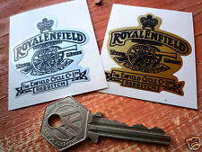 ROYAL ENFIELD Field Gun & Crest HELMET or BIKE STICKERS 50mm Bullet Continental